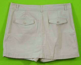 Dockers sz 14P Petite Womens Beige Khaki Skort Shorts Skirt NP22 