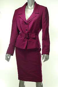 Tahari Top Skirt Suit Set Misses 14 Purple New  
