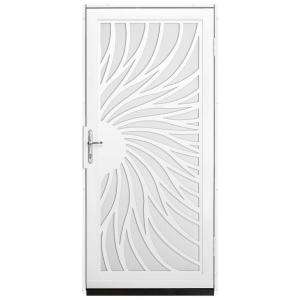 Unique Home Designs Solstice 36 in. x 80 in. White Security Door with 