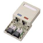 Cables To Go Cat5e 2 Port Surface Mount Box   Ivory 