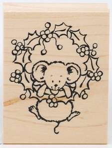 E428 Merry Mousy/rubber mounted stamp/Great Impressions  