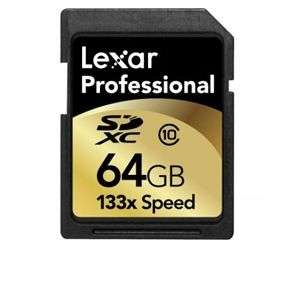 Lexar LSD64GCRBNA133 Professional 133x SDXC Flash Card   64GB, Class 