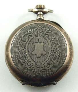   Remontoir .800 Fine Silver 10 Rubis Cylinder Pocket Watch  