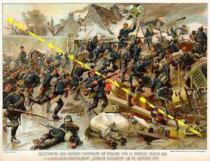 Chr. Speyer Schlacht Le Bourget Preußen Standarte 1870  