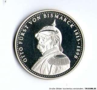 125 Jahre Deutsches Reich Otto v Bismark Münze Medaille  