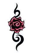 Oxalis, Einmal Tattoo Tattoos Tribal Rose, Rosen, Blume  
