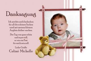 20 Danksagung Danksagungskarten Geburt (Postkarten)  