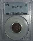 1872 indian cent PCGS VF20   very nice clean example inv 3 GKSL