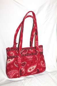 VERA BRADLEY Retired Quilted Mesa Red Retired Betsy Tote HandBag Purse 