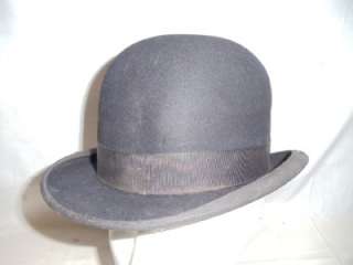Vintage John B Stetson Derby Bowler Hat Cap Grand Prize 1900 Paris 
