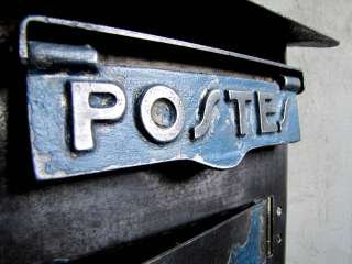 FRENCH Antique machine age letter mail box from   LA POSTE   1930 