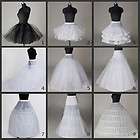 White 5 HOOP PETTICOAT crinoline SLIP Underskirt BRIDAL WEDDING dress 