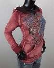 Womens Affliction SINFUL HOODIE OLDE LONDON American Customs with 