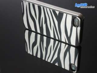 Passgenaues Zebra Design Back Cover für Ihr iPhone 4 in SCHWARZ 