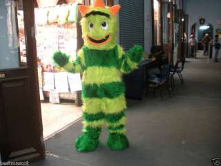 New Adult Sized green friendly monster mascot costume  