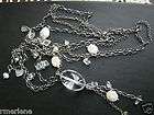 Silpada Sterling Silver, Pearl, Crystal Necklace N1602 Retired  