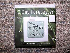 Ambient 3 Day Weather Forecaster, WF3D01W, NIB  