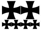 Aufkleber Eisernes Kreuz,Tatzenkreuz,Malteserkreuz  