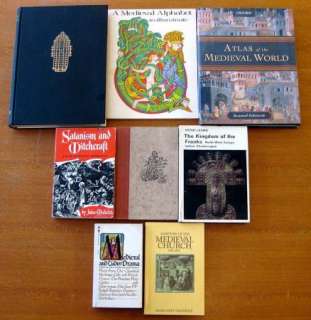 Lot of 8 MEDIEVAL Books Byzantine & Medieval arts, Satanism And 