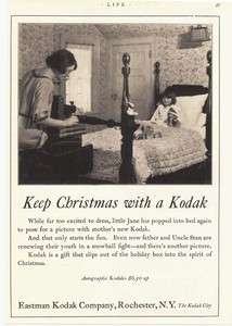 AD Kodak camera Keep Christmas with a Kodak advertising  