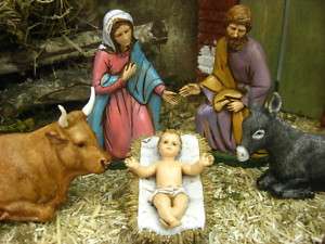 Nativity Set Creche Pesebre Manger Figurines 4.5 Scale  