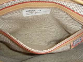  Pink Jacquard & Beige Leather Crescent Shldr Bag $278 Exc Cond  