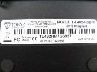   used Topaz SigLite 1x5 LCD USB Signature Capture Pad T L462 HSB R