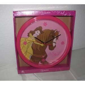   Disney Wanduhr mit Motiv   Prinzessin mit Pferd   Princess Kinderuhr