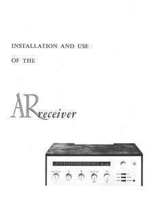ACOUSTIC RESEARCH AR RECEIVER INSTALL MANUAL#  