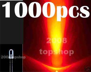 1000Pcs 5mm Round RED LED Super bright Lamp Bulb  