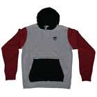 More Like Gnarly Clothing D Block Hooded Sweater Red Grey Black 