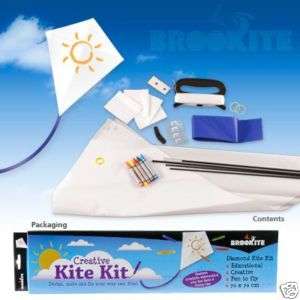 educational creative and fun to fly this diamond shaped kite kit comes 