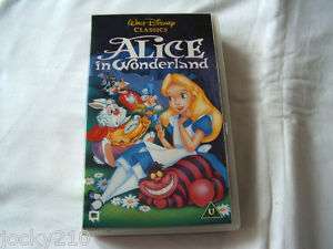 ALICE IN WONDERLAND, CLASSIC DISNEY VHS, PAL  