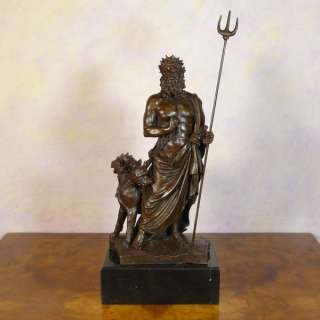   Pluton enchaînant les Cerbères   sculpture statue bronze 
