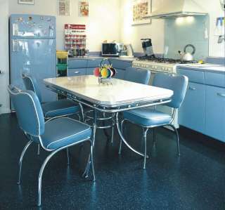 CO 24 Ruby 50er Jahre Diner Stühle Chrom 50s Küchen Esszimmer Stuhl 