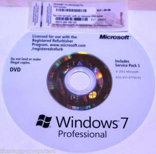 Microsoft Windows 7 pro professional 32Bit with COA and Key suitable 