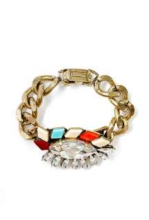 Anton Heunis  Mosaic Detail Crystal Bracelet On Curb Chain by Anton 