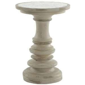  Maria Petite Antique Cream Gray French Mirrored Side Table 