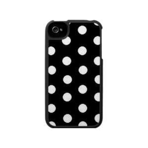   Polka Dot Ipone4 Case   Black Edge Black Background & White Dot Cell
