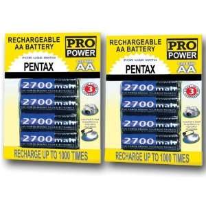  Pro Series High Capacity 8 AA 2700 mAh Rechargeable NiMH Batteries 