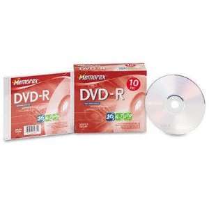   Discs, 4.7GB, 16x, w/Slim Jewel Case, Silver, 10/pack Electronics