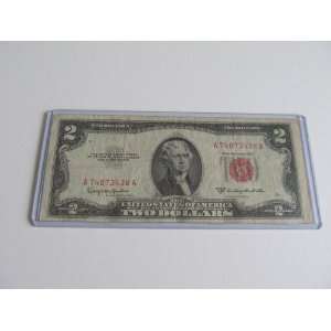  1953 C $2 Red Seal Bill Note 1 Two Dollar Serial Number 