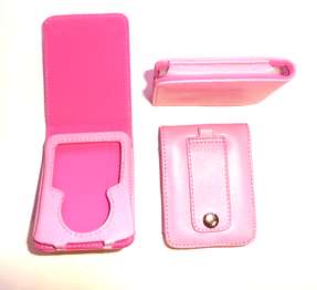NEW PINK LEATHER CASE SKIN COVER APPLE iPod NANO 3 3rd  