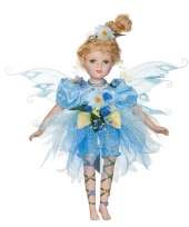BLUE BLOSSOM 16 Porcelain Fairy Golden Keepsakes Doll  