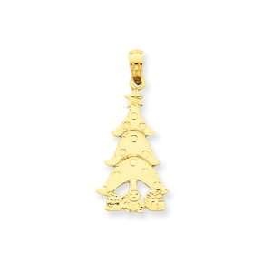  14 Karat Gold Christmas Tree & Gifts Charm Jewelry
