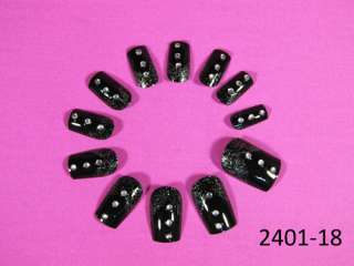 3D Jewelry Pre Glue Acrylic Nail Art French Tips 240118  