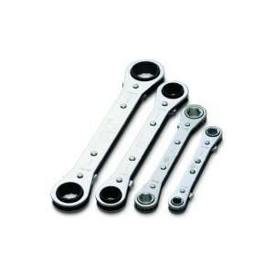  4 Piece Fractional Ratcheting Box End Wrench Set: Home 