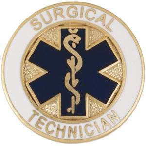 Surgical Technician Star of Life Emblem Medical Pin New  