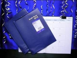 2012 Large Monthly Planners Navy 10 x 7 Irreg Covers  