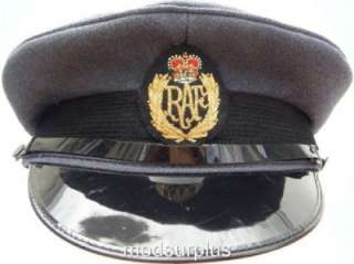 RAF No1 Dress uniform parade hat Royal Air Force pilot cap & Badge 